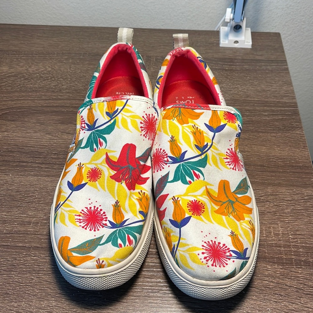 Floral Toms Slip Ons